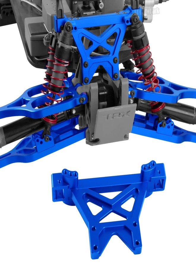 BRCatWPark RC Front Rear Shock Tower Shock Mounts Upgrades Part for 1/10 E-MAXX T-Maxx,2PCS Aluminum Shock Tower Shock Hops up,Navy Blue,Replace Part #4917R - Image 4